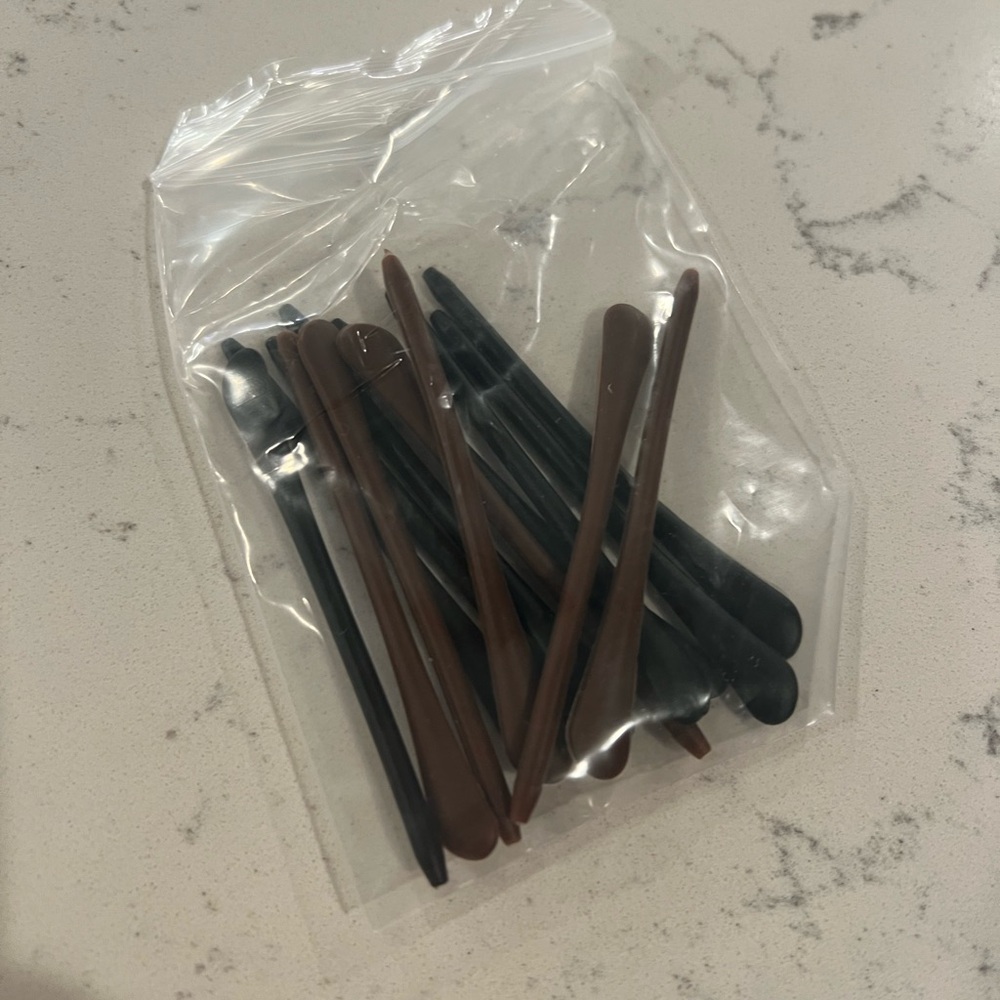 Eyeglasses and Sunglasses Rubber End Tips Set of Seven Pairs Brown and Black